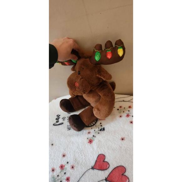 Build A Bear Hal Moose Plush 18in Christmas Light Up Antlers Stuffed Animal Gift - Picture 7 of 9
